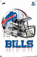 NFL Buffalo Bills - Drip Helmet 20 Wall Poster with Magnetic Frame, 22.375" x 34"