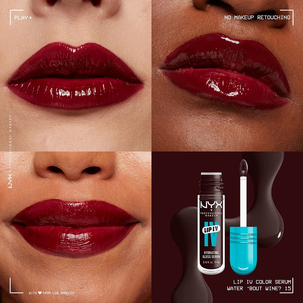 NYX Professional Makeup Lip IV Hydrating Gloss Stain, Up to 12HR Hydration