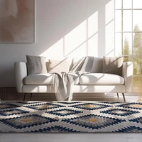 Tapis moderne ikat de la collection Savannah de Rug Branch