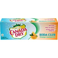 Canada Dry® Club Soda Orange-Mandarin 355 mL Cans, 12 Pack