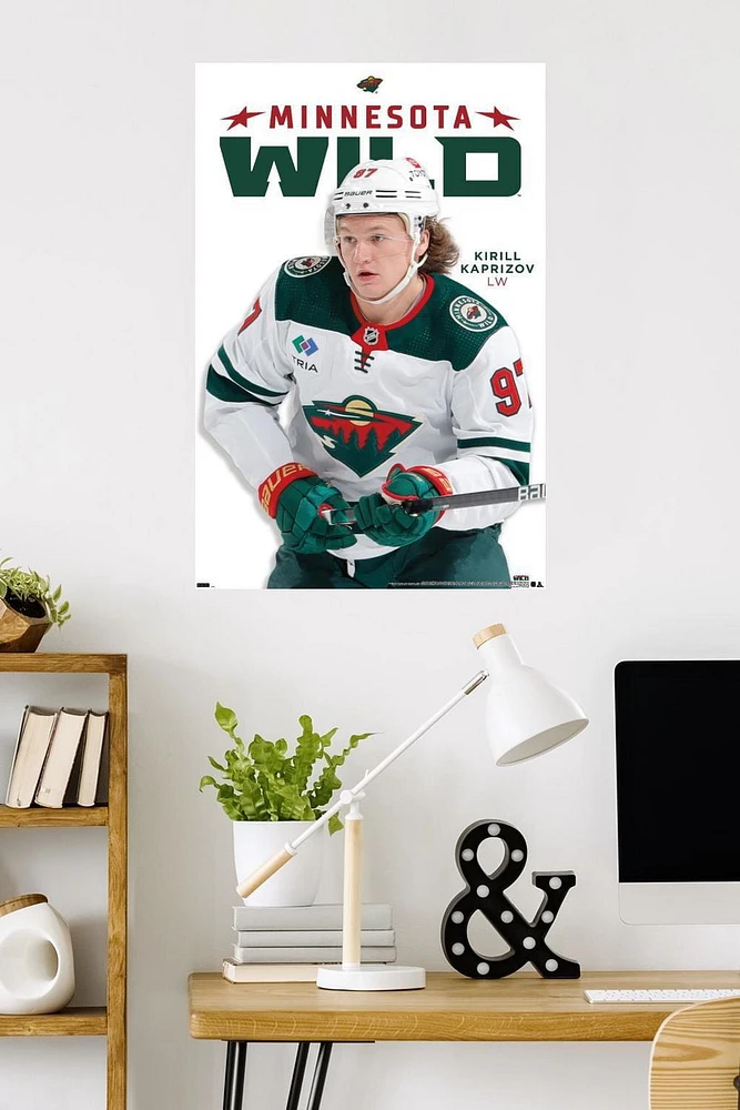 NHL Minnesota Wild - Kirill Kaprizov Feature Series 23 Wall Poster, 22.375" x 34"