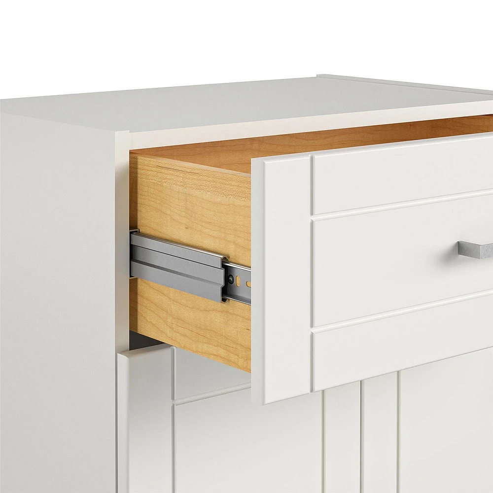 Callahan 24" 1 Drawer/2 Door Base Storage Cabinet, White