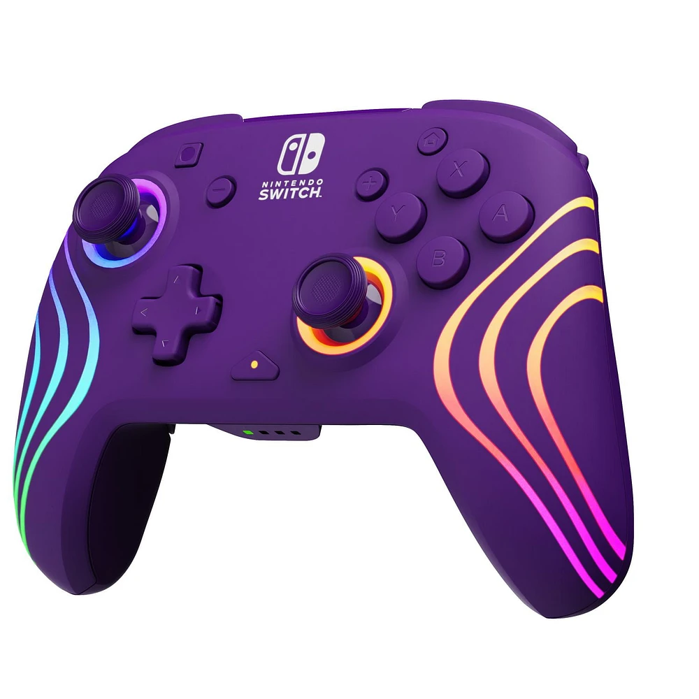 PDP Afterglow™ Wave Wireless Controller: Purple - Nintendo Switch, & Nintendo Switch - OLED Model, PDP AG Wave WL CNTRL: Purple