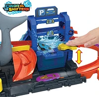 Hot Wheels City-Station de Lavage Requin-Coffret voiture Color Reveal