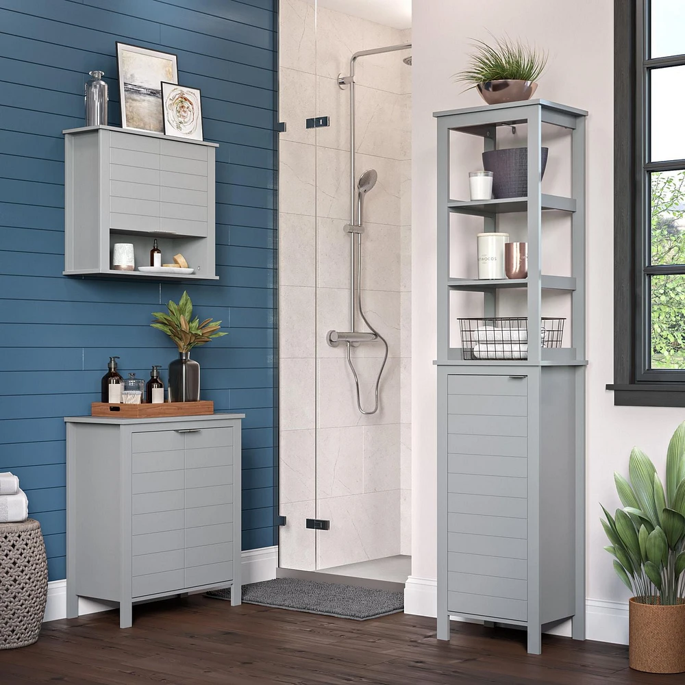 RiverRidge® Home Madison Collection 22.88-inch W x 19.88-inch H x 7.88-inch D 2-Door Wall Cabinet in Gray