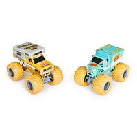 Monster Jam, Monster trucks en métal moulé Wreckcreation Vs. Forest Rescue officiels, échelle 1:64, jouets pour garçons à partir de 3 ans