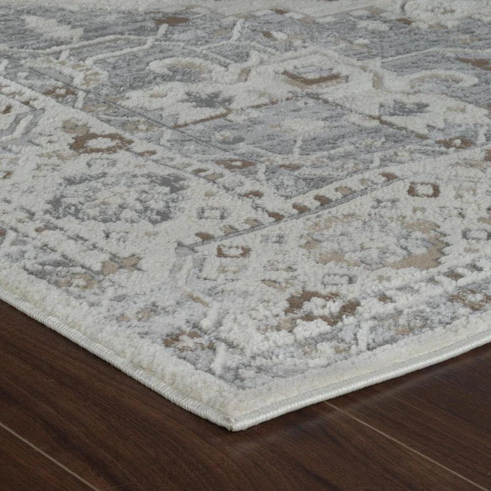 Tapis d'interieur persan Rug Branch Nomad, gris beige, oriental - Salon, chambre, salle à manger et cuisine