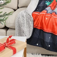 Couverture de noel, voiture 50po x 60po