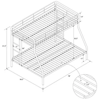DHP Dusty Twin over Full Metal Bunk Bed