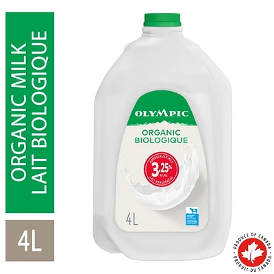 Olympic Organic Milk 3.25%, Jug, 4L