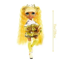 Rainbow High Cheer Sunny Madison – Poupée-mannequin jaune avec pompons