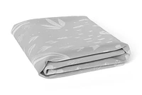 Kushies Crib sheet Breathable, 100% soft Cotton Percale  Neutral Unisex for Baby boys and girls - Bunny Grey