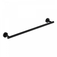 Avanities 28 in. Porte-serviettes rond en acier inoxydable W en couleur noire AI-34590