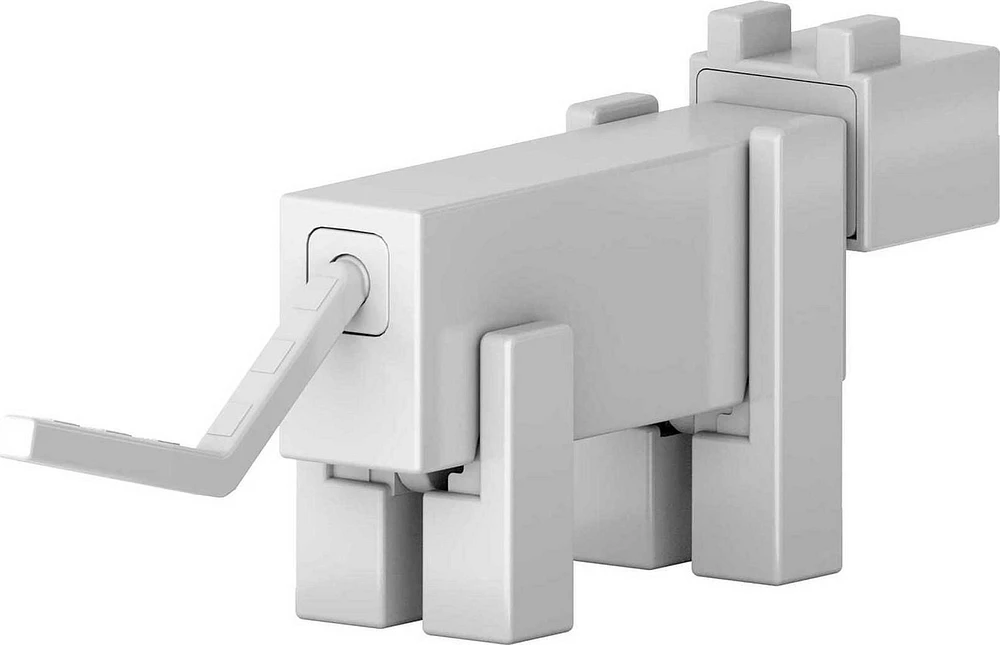 Minecraft Créer-Un-Bloc Chat Blanc Figurine