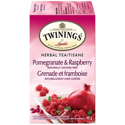 Twinings Pomegranate Raspberry Herbal Tea, Pack of 20 Tea Bags