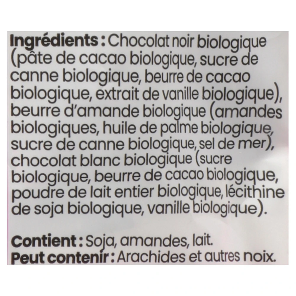 Chocxo moules au beurre d'amande et au chocolat noir biologique, 60% cocao 98g