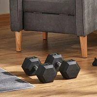 Soozier Ensemble d'haltères courtes 60 lbs entraînement musculaire haltérophilie