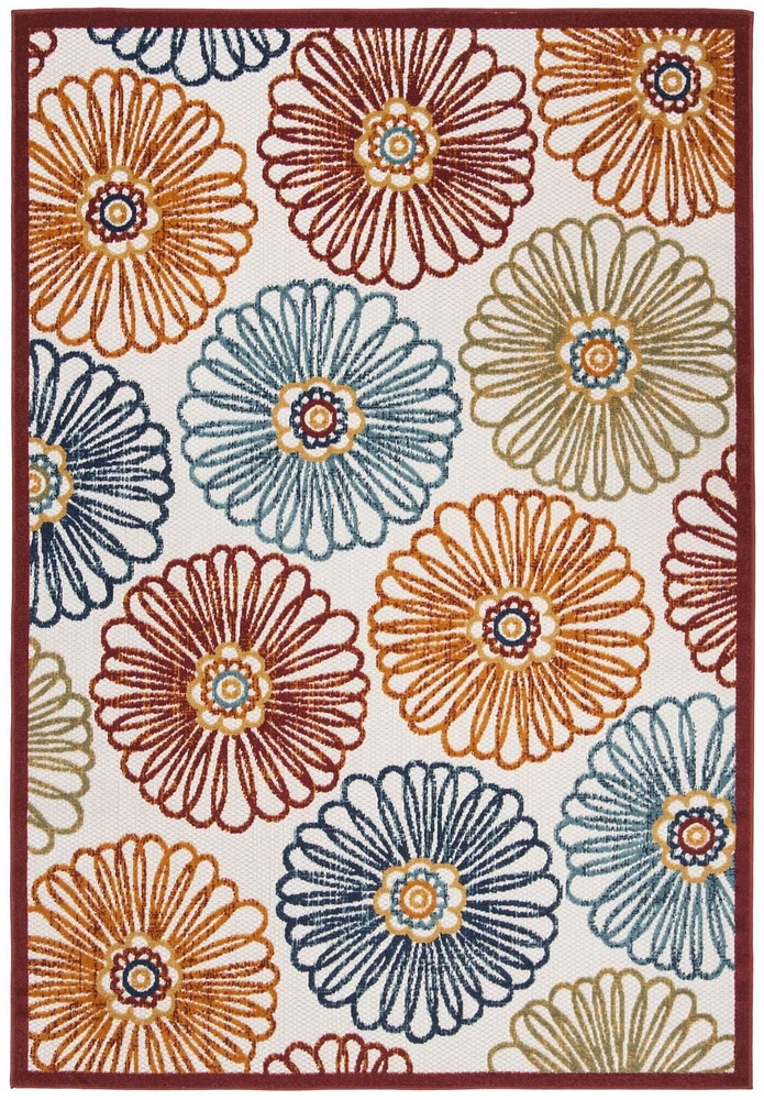 SAFAVIEH Cabana Aria Tapis Floral Extérieur