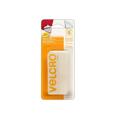 VELCRO® BRAND Doux et Mince Fermeture adhésives 6" x 4" Blanc