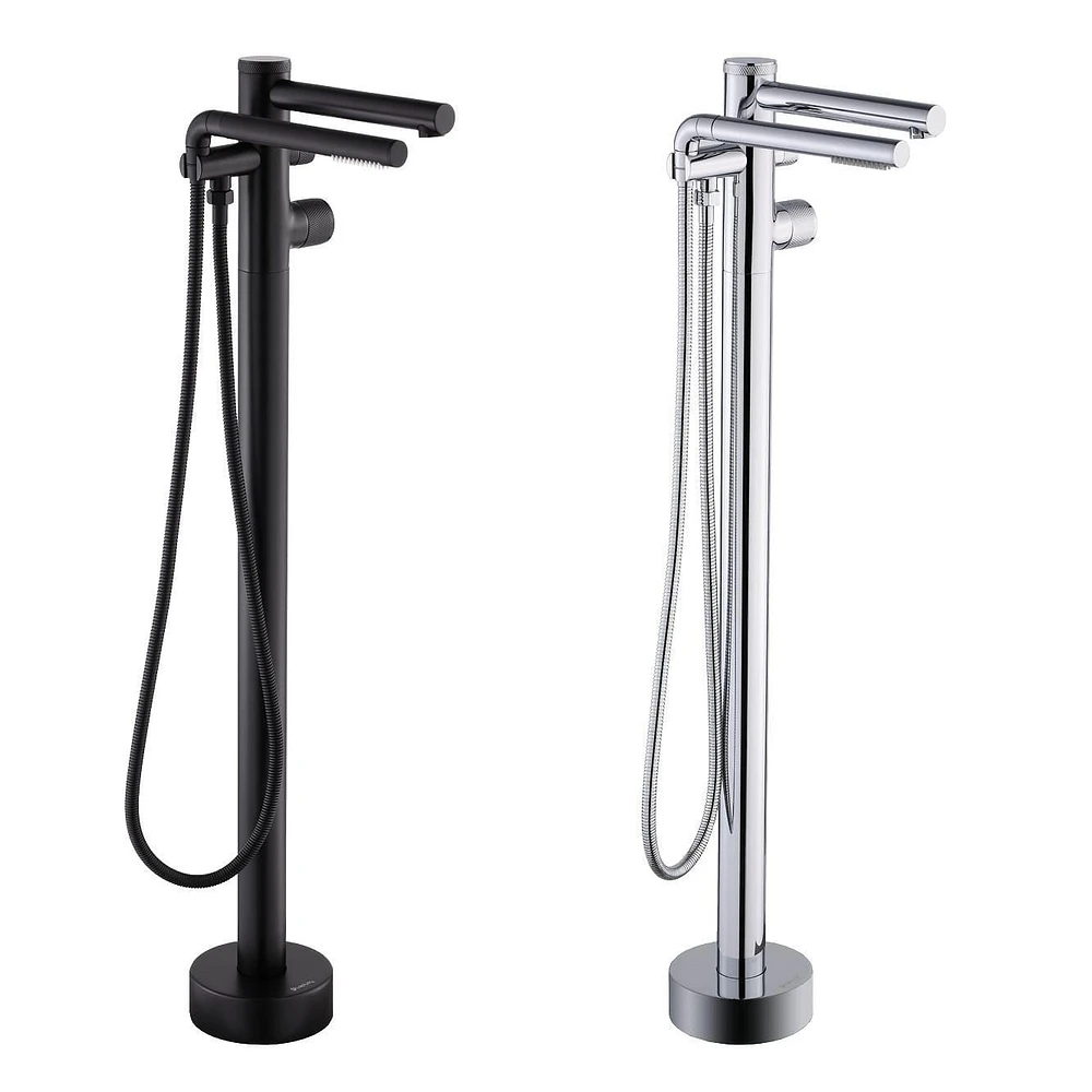 Robinet de baignoire autoportant CLAUDIA d'akuaplus® avec douche à main.