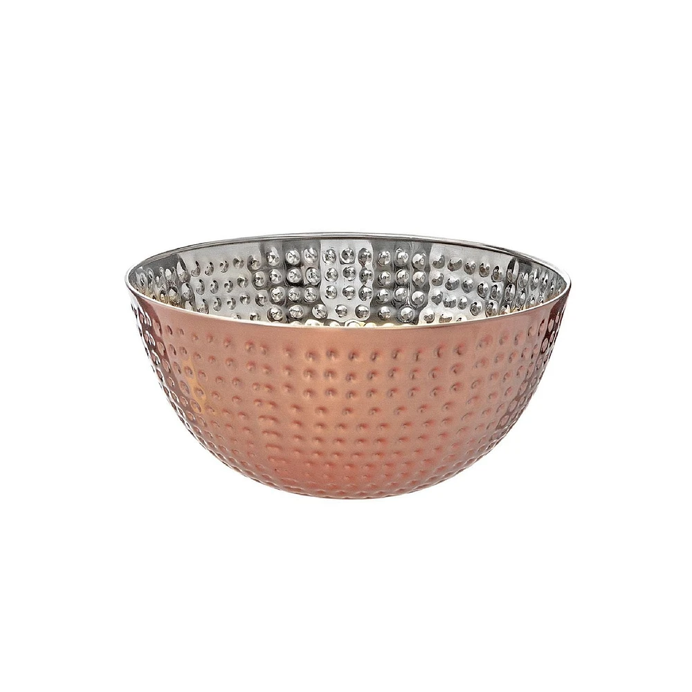 Salad Bowl Metallic Rose Martelé 7,50 "