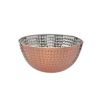 Salad Bowl Metallic Rose Martelé 7,50 "