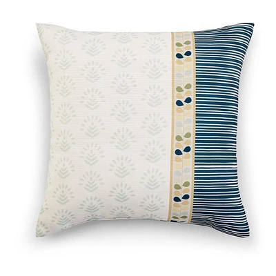 Coussin décoratif HOMETRENDS Timbre Bleu Hydrofuge; Traité anti-UV
