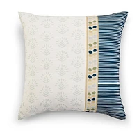 Coussin décoratif HOMETRENDS Timbre Bleu Hydrofuge; Traité anti-UV