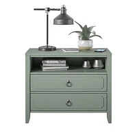 Novogratz Her Majesty 2 Drawer Nightstand, Black