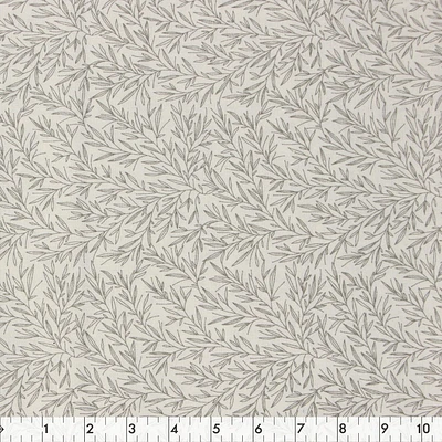 Fabric Creations White Leaf Cotton Fabric by the Metre 107 cm (42")