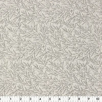 Fabric Creations Tissu de coton au mètre Feuilles blanches 107 cm (42")