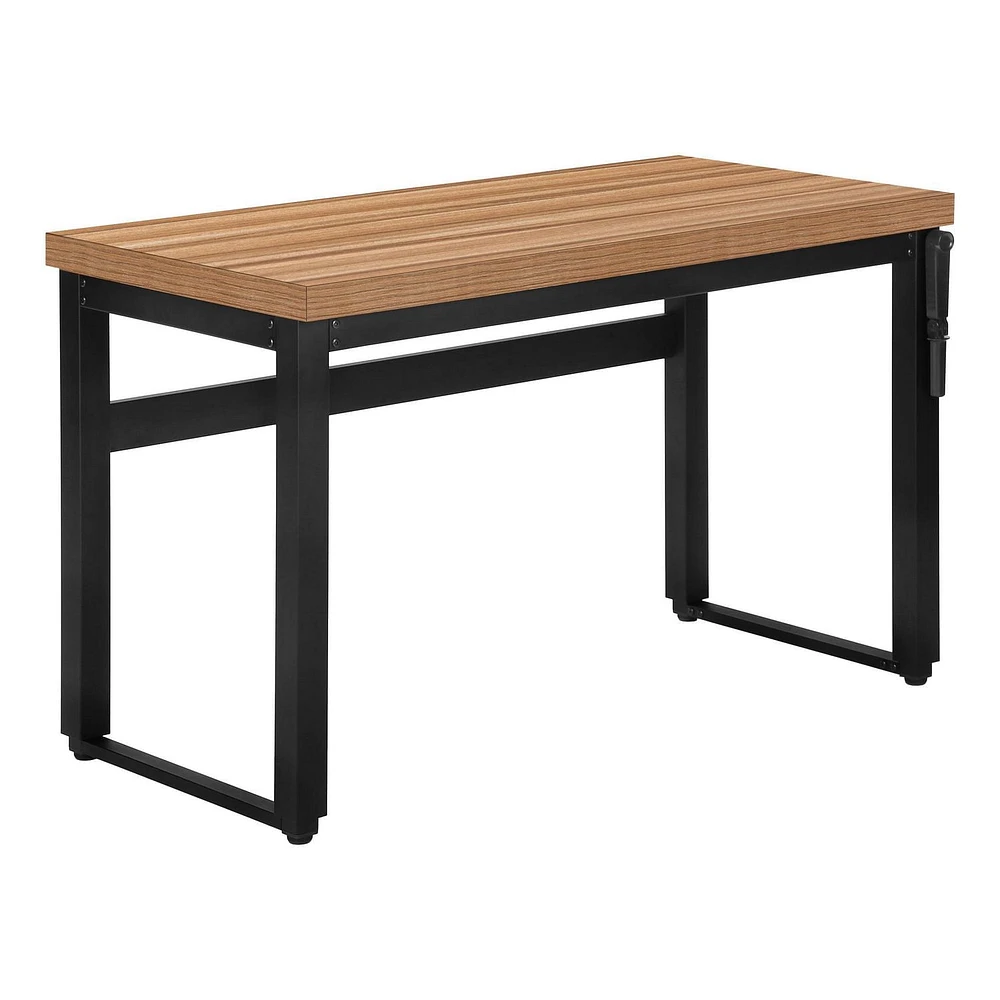 Monarch Specialties Bureau, Bureau À Domicile, Debout, Ajustable, 48"l, Travail, Ordinateur Portable, Métal, Stratifié, Brun, Noir, Contemporain, Moderne