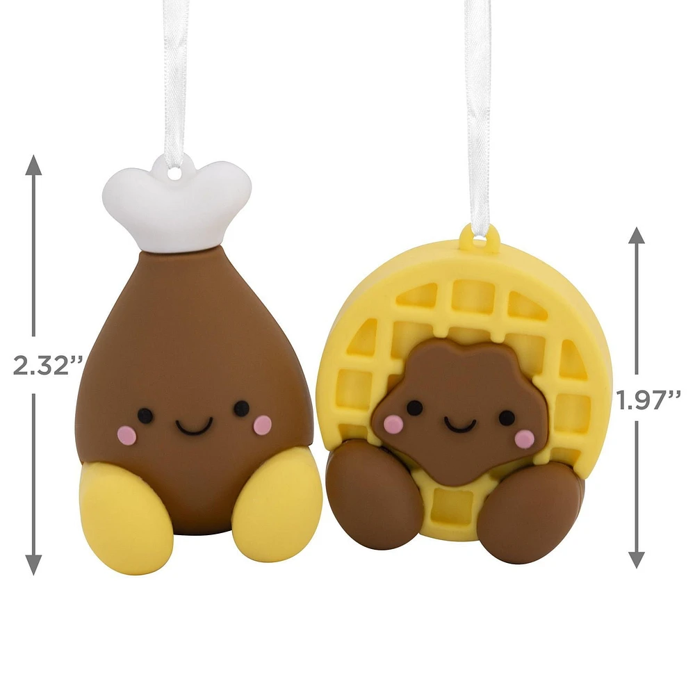 Décorations Hallmark de Noël (« Better Together », Poulet et Gaufre, magnétiques), ensemble de 2