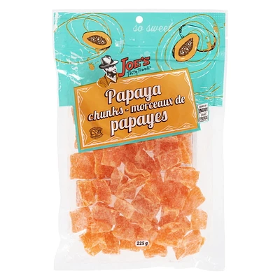 Joe's Tasty Travels Dried Papaya Chunks, 225 g