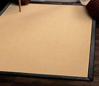Athena Sisal & Black PU 5' x 8' Area Rug