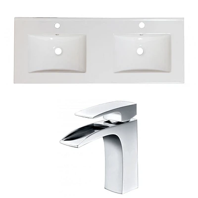 American Imaginations -in. W Ceramic Top Set White AI