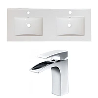 American Imaginations -in. W Ceramic Top Set White AI