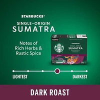 Starbucks® Sumatra Single-Origin Dark Roast Ground Coffee K-Cup® Pods 24 ct Box, 24 EA