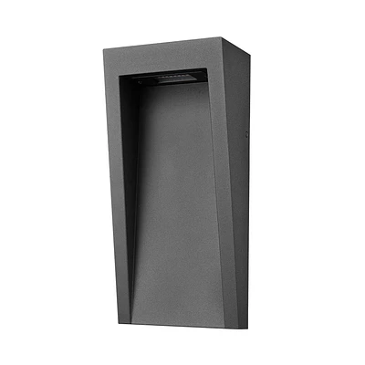 Applique murale d’extérieur ou d’intérieur à DEL intégrées de 12 W Vincent, noir mat