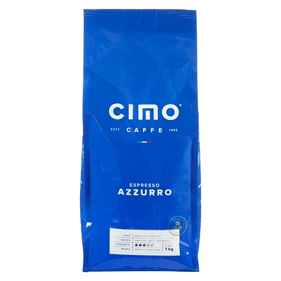 Cafe Cimo Espresso Azzurro 1kg Medium Roast, Espresso Coffee Beans