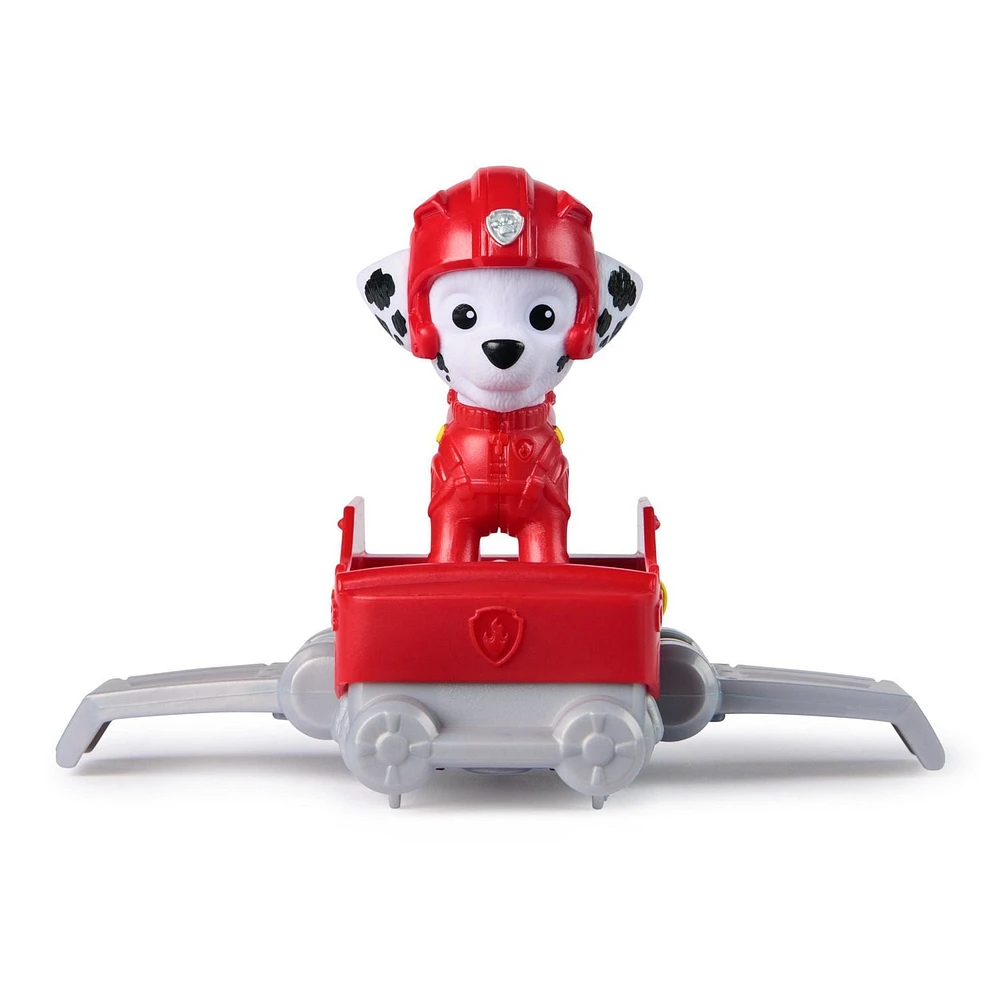 PAW Patrol: Action Pups Marshall Action Figure & Hoverboard Airplane Toy with Foldable Wings, Kids Toys for Boys & Girls Ages 3 and up