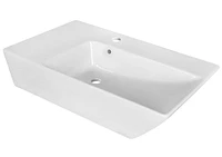 American Imaginations AI-31399 16,5 pouces W au-dessus du navire blanc de compteur pour le perçage de centre de 1 trou