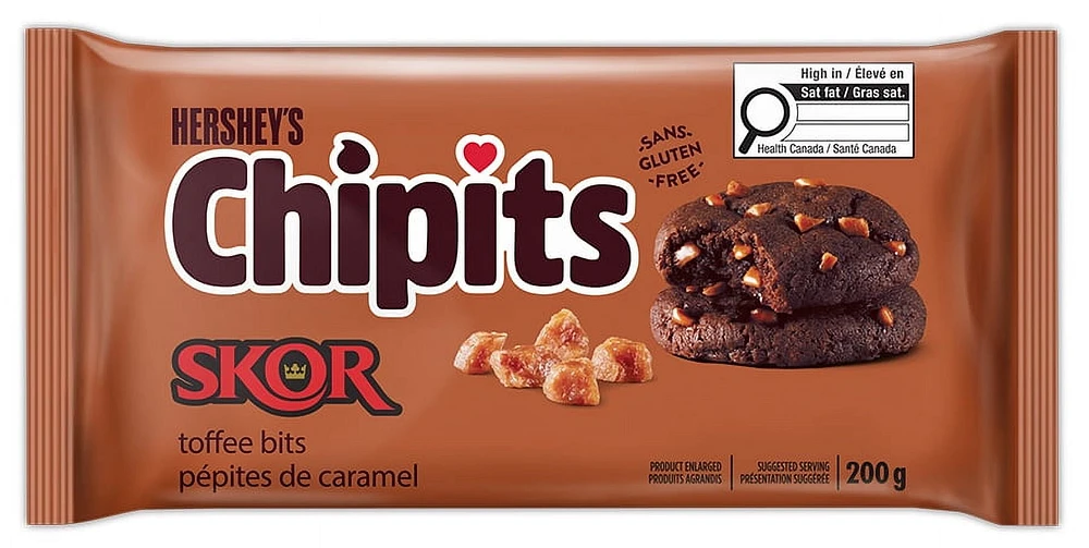 HERSHEY'S CHIPITS Baking Bits, SKOR Toffee, 200g