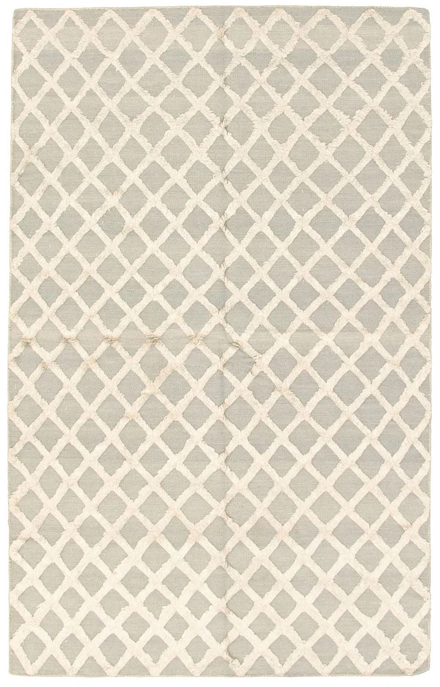 ECARPETGALLERY 5'0" x 8'0" Carved Cambridge Hand Made Area Rug for Living Room, Dining Room and Bedroom in Grey