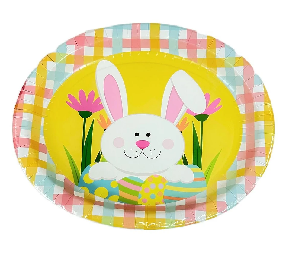 Assiette en carton de Pâques, 10,5" x 12,75", 8 ct