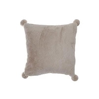 Coussin En Fausse Fourrure Avec Pompon - Lot De 2