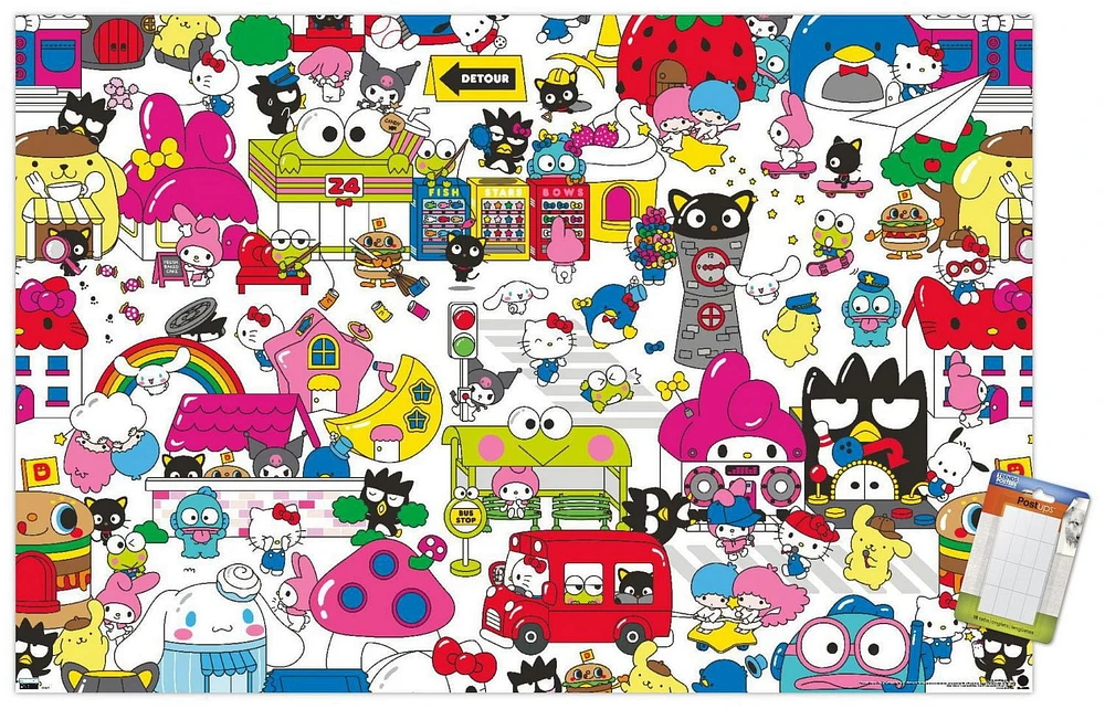 Hello Kitty and Friends: Hello - Group Wall Poster, 22.375" x 34"