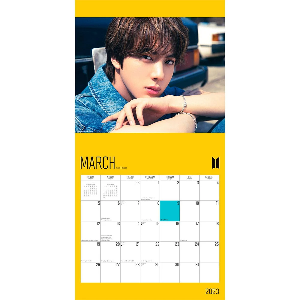 BTS OFFICIAL | 2023 12x24 Inch Square Wall Calendar