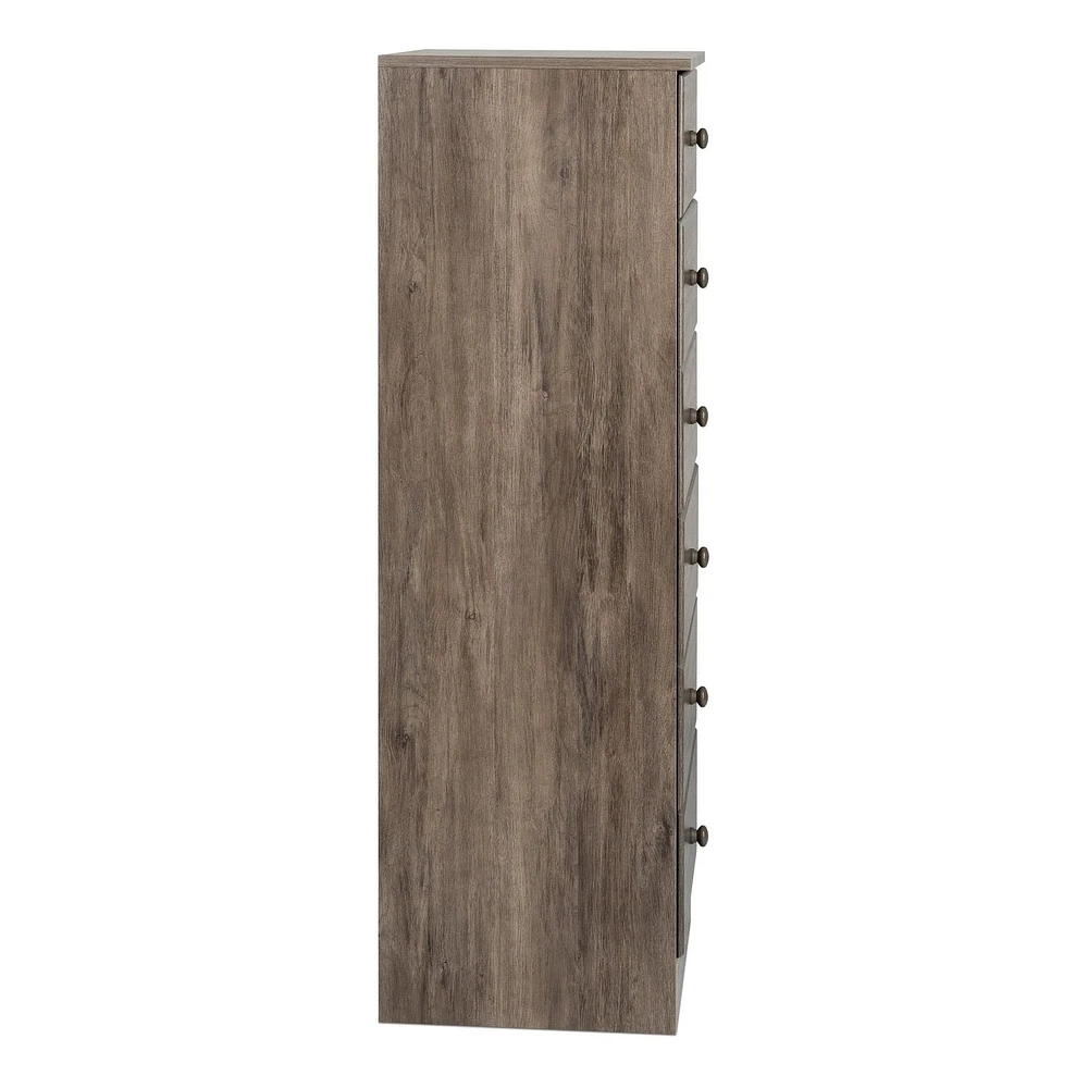 Prepac Astrid 6-Drawer Tall Chest, Drifted Gray