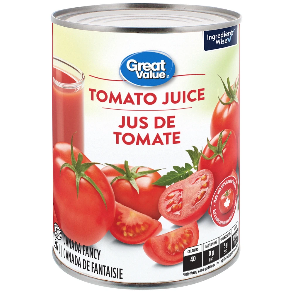 Great Value Tomato Juice, 1.36 L